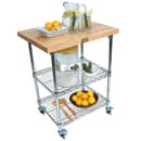 John Boos MET-MWC-1 2 Shelf Wire Cart w/ Maple Top, 800 lb Capacity, 27" x 21" x 36" thumbnail 2