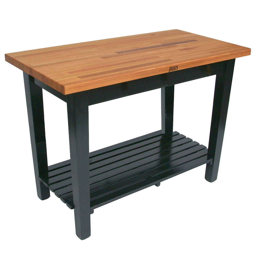 John Boos OC3625-S American Heritage Oak C Table, 1 Shelf, 36 x 25 x 35" H, Black