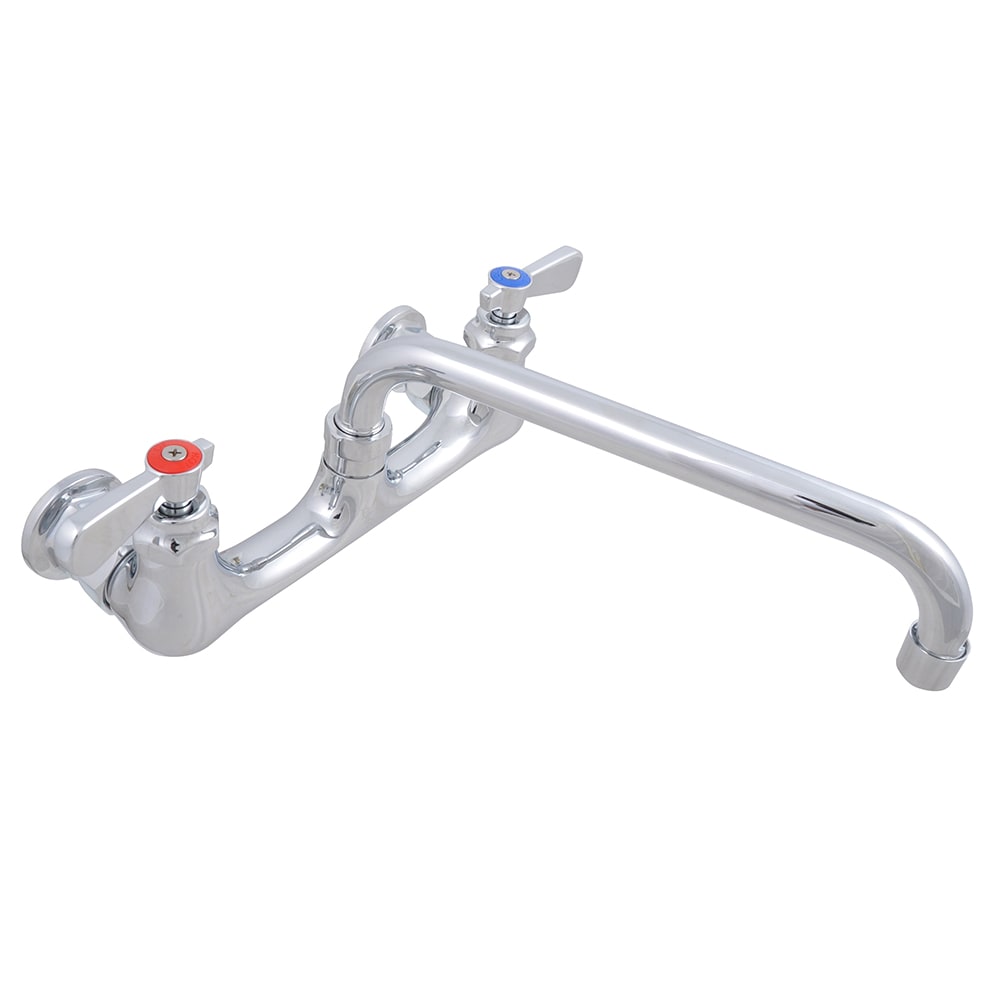 John Boos PBF-10-SLF Splash Mount Faucet - 10" Swing Spout, 8" Centers