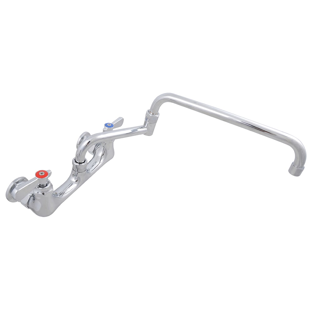 John Boos PBF-18-DJSLF Splash Mount Faucet w/ 18" Double Jointed Swing Nozzle