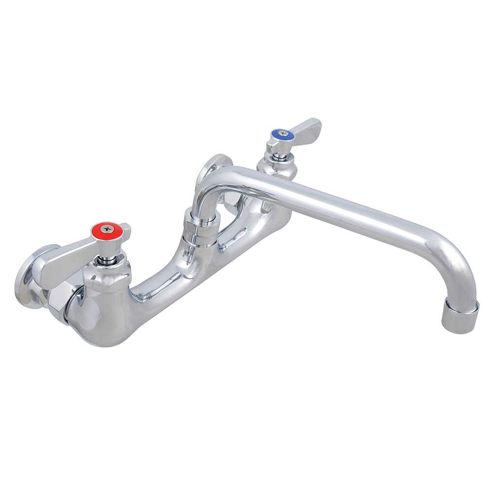 John Boos PBF-8-SLF Splash Mount Faucet - 8" Swing Spout, 8" Centers