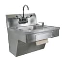 John Boos PBHS-ADA-P-STD Splash Mount Hand Sink w/ Gooseneck Faucet, 4" On-Center, 14 x 10 x 5" Bowl thumbnail 2