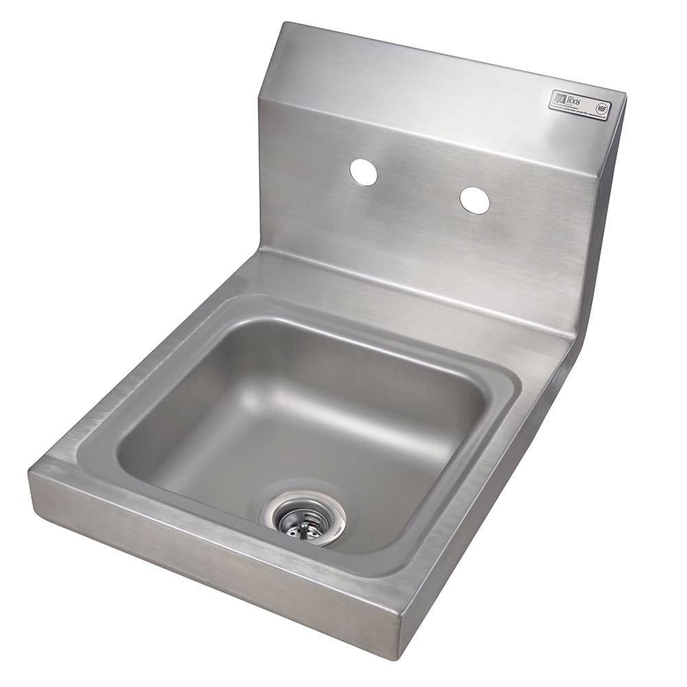 John Boos PBHS-W-0909 Wall Mount Commercial Hand Sink w/ 9"L x 9"W x 5"D Bowl, Basket Drain