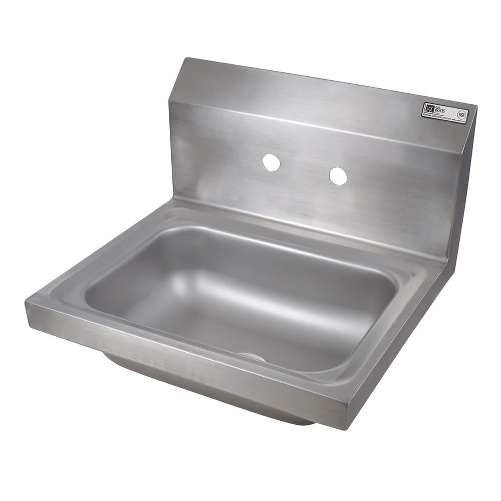 John Boos PBHS-W-1410 Wall Mount Commercial Hand Sink w/ 14"L x 10"W x 5"D Bowl