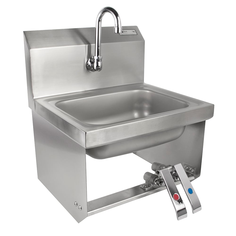 John Boos PBHS-W-KVMB-1 Wall Mount Touchless Hand Sink w/ Gooseneck Spout, 1 Hole, 14 x 10 x 5" Bowl