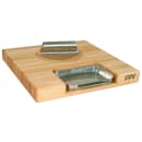 John Boos PM18180225-P-RK Gift Collection w/ 18x18x2 1/4" Cutting Board, Pan & Rocker Knife, Cream thumbnail 2