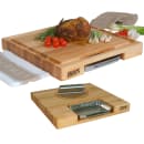 John Boos PM18180225-P-RK Gift Collection w/ 18x18x2 1/4" Cutting Board, Pan & Rocker Knife, Cream thumbnail 4