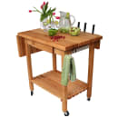 John Boos QCL Deluxe Culi Cart, 24" X 36" X 36 in, Hard Rock Maple, 12"Drop Leaf thumbnail 2