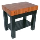 John Boos RN-BF Bloc de Foyer Table, 5" Thick End Grain American Cherry, Black Base, 36 x 24 thumbnail 2