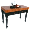 John Boos RN-LR05 Le Rustica Table, 4" Thick End Grain Cherry Block, Black Base, 48 x 24" thumbnail 2