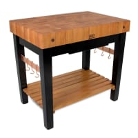 John Boos RN-PPB3624 4" Cherry Top Butcher Block Work Table w/ Undershelf - 36"L x 24"D thumbnail 4