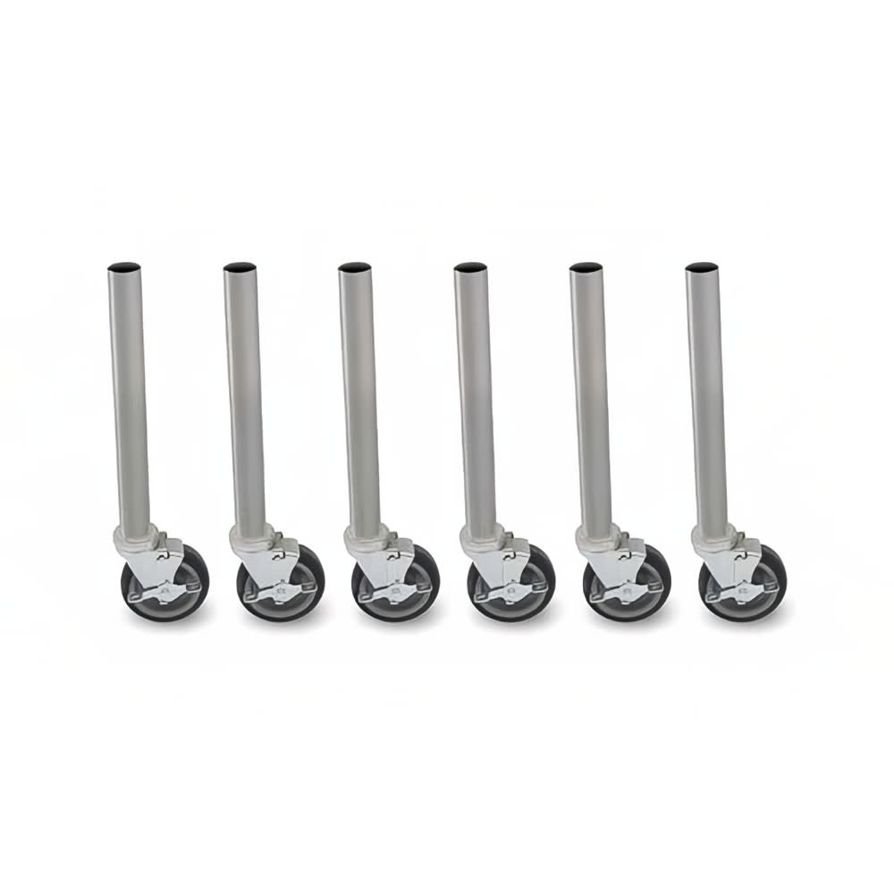 John Boos SLEG-34.75C-6 34 3/4" Legs w/ Locking Casters, Stainless Steel