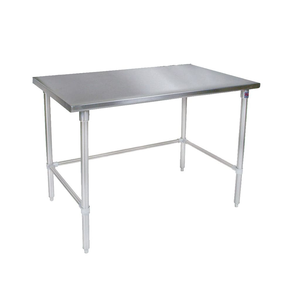 John Boos ST4-24108GBK 108" 14 ga Work Table w/ 300 Series Stainless Flat Top