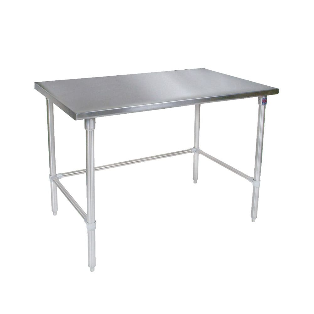 John Boos ST4-24120SBK 120" 14 ga Work Table w/ 300 Series Stainless Flat Top