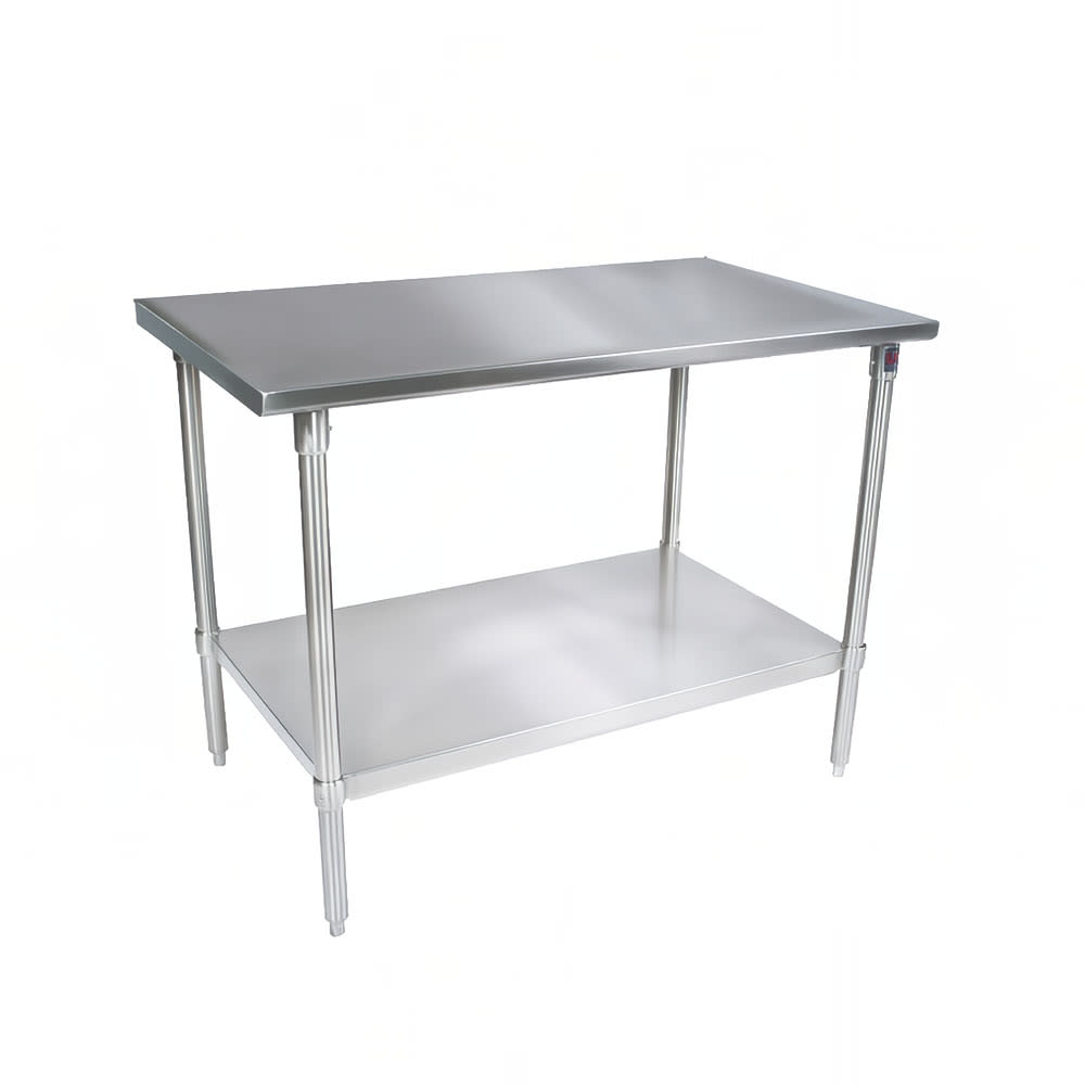 John Boos ST4-2436GSK 36" 14 ga Work Table w/ Undershelf & 300 Series Stainless Flat Top