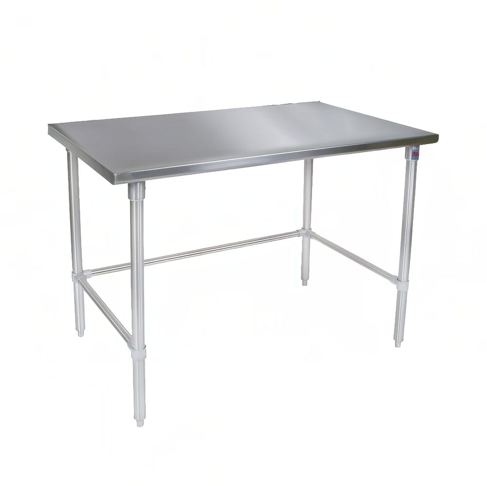 John Boos ST4-2448SBK 48" 14 ga Work Table w/ 300 Series Stainless Flat Top