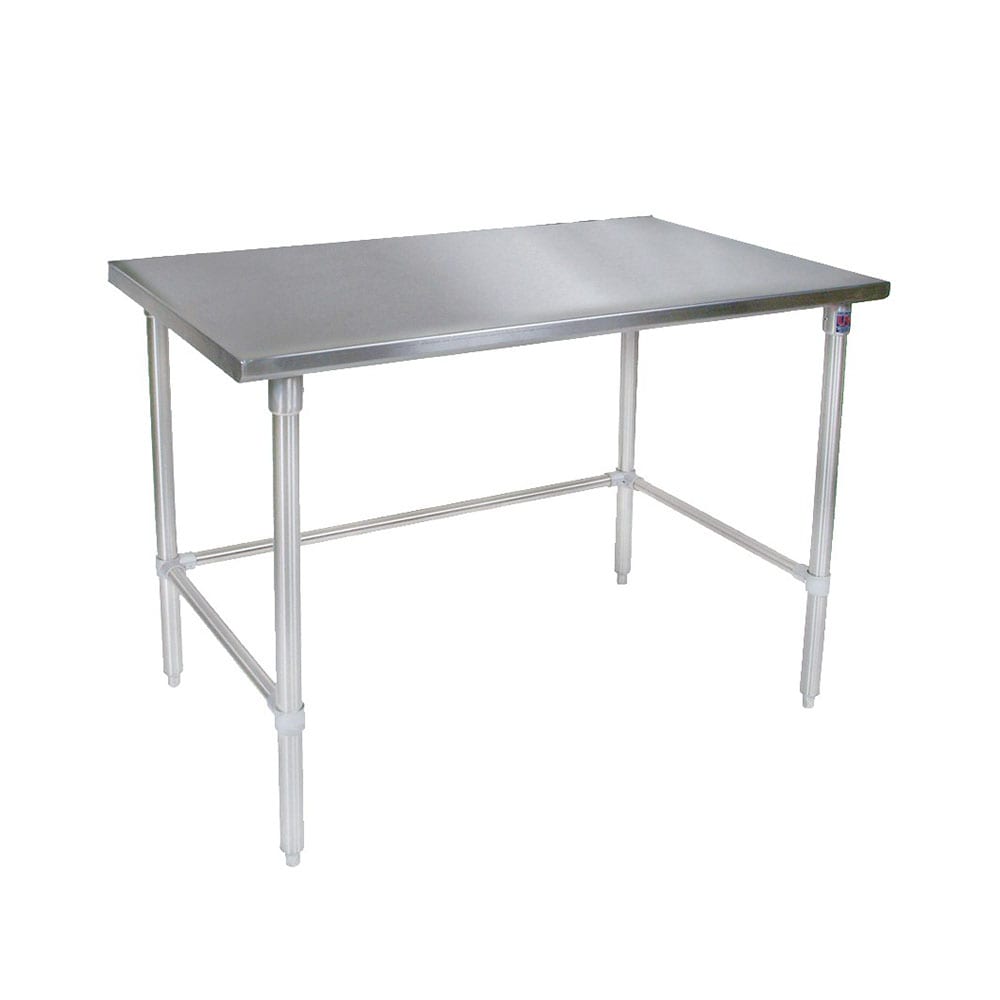 John Boos ST4-2472GBK 72" 14 ga Work Table w/ 300 Series Stainless Flat Top