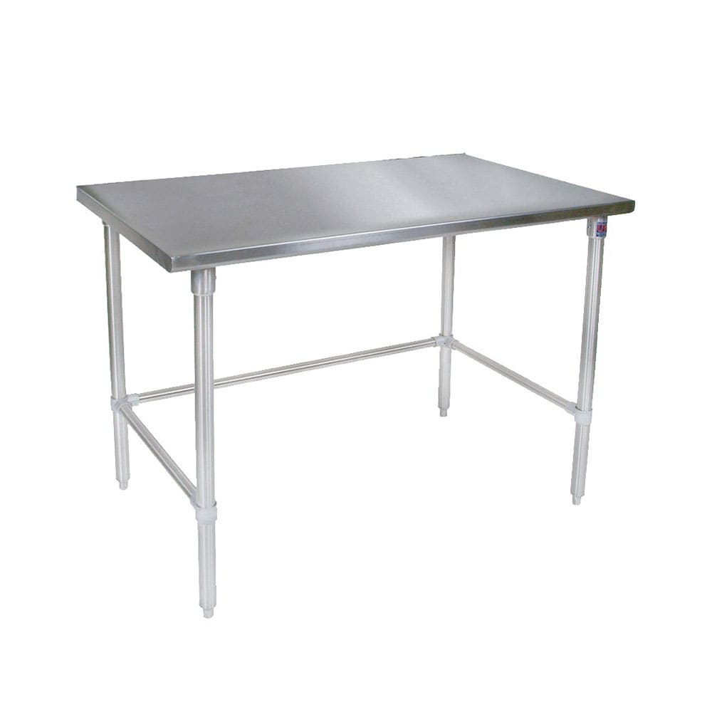 John Boos ST4-2484SBK 84" 14 ga Work Table w/ 300 Series Stainless Flat Top