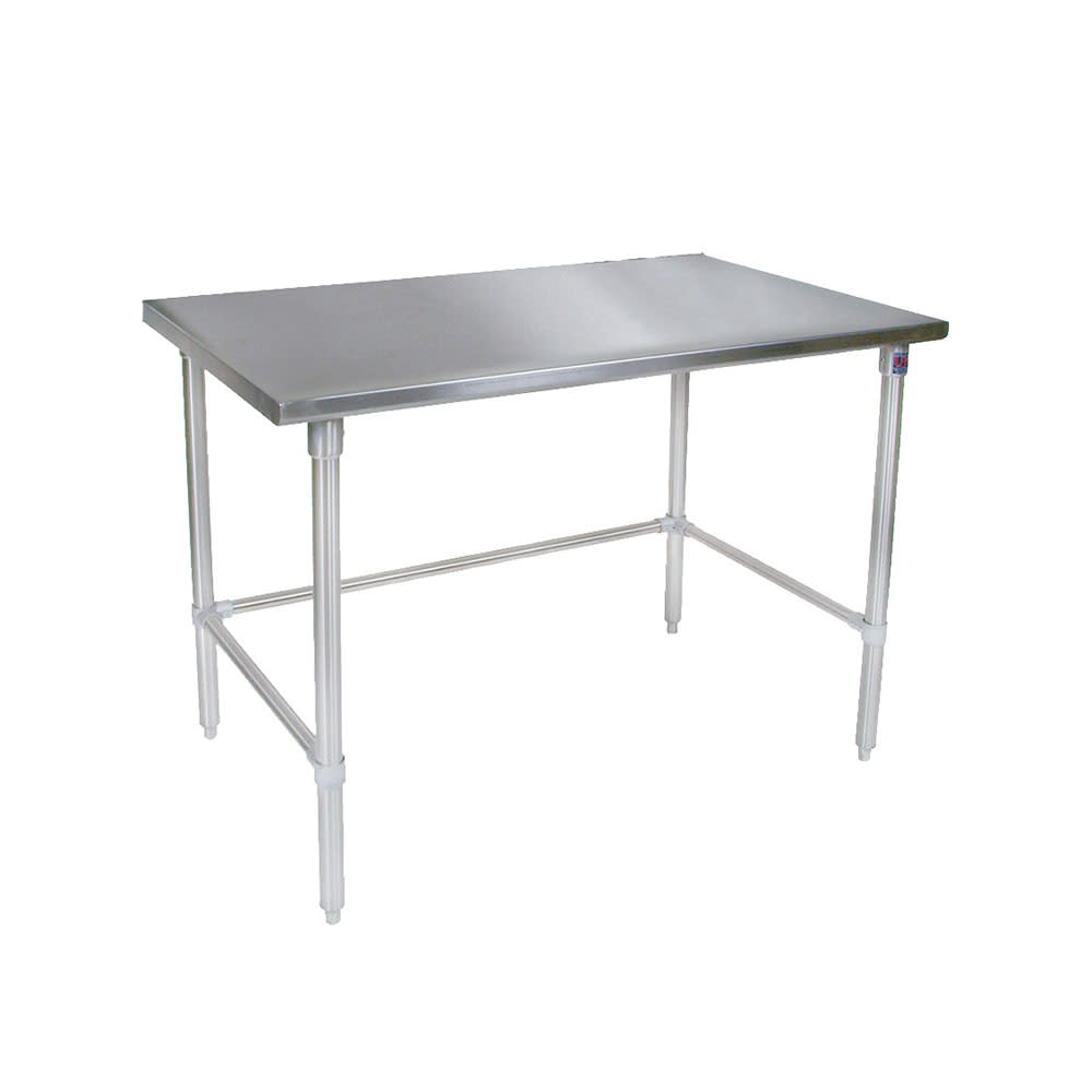 John Boos ST4-30120GBK 120" 14 ga Work Table w/ 300 Series Stainless Flat Top