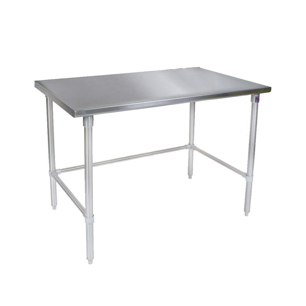 John Boos ST4-30120SBK 120" 14 ga Work Table w/ 300 Series Stainless Flat Top