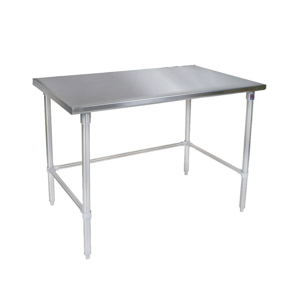 John Boos ST4-3060GBK 60" 14 ga Work Table w/ 300 Series Stainless Flat Top