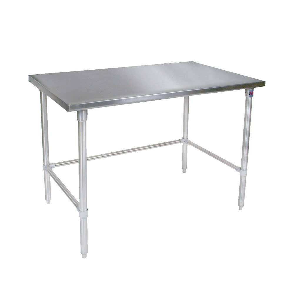 John Boos ST4-3084GBK 84" 14 ga Work Table w/ 300 Series Stainless Flat Top