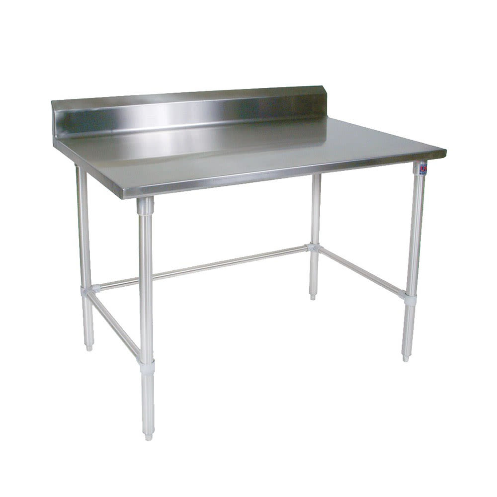 John Boos ST4R5-2448GBK 48" 14 ga Work Table w/ 300 Series Stainless Top, 5" Backsplash