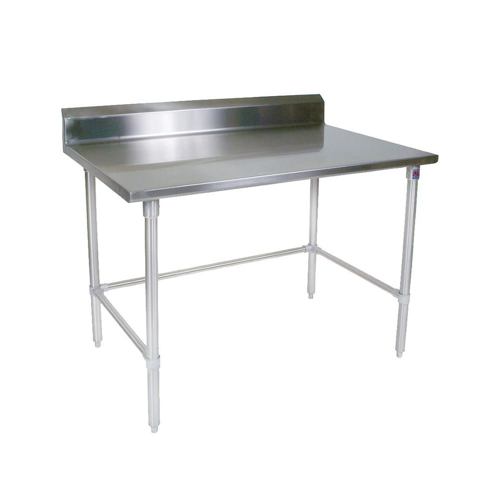 John Boos ST4R5-2460GBK 60" 14 ga Work Table w/ 300 Series Stainless Top, 5" Backsplash