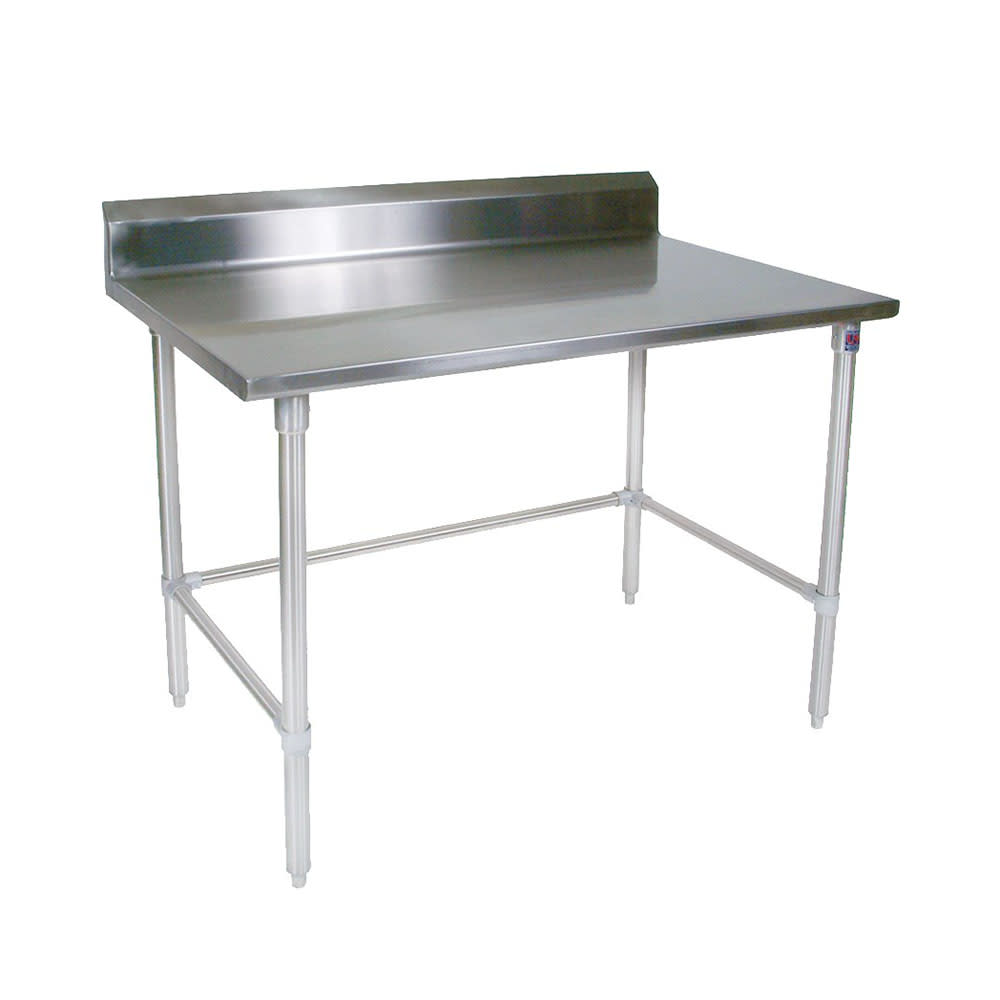 John Boos ST4R5-2460SBK 60" 14 ga Work Table w/ 300 Series Stainless Top, 5" Backsplash