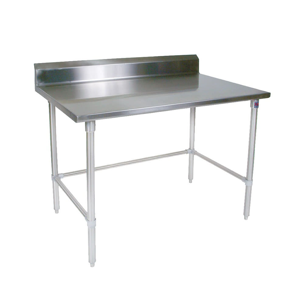 John Boos ST4R5-2496SBK 96" 14 ga Work Table w/ 300 Series Stainless Top, 5" Backsplash