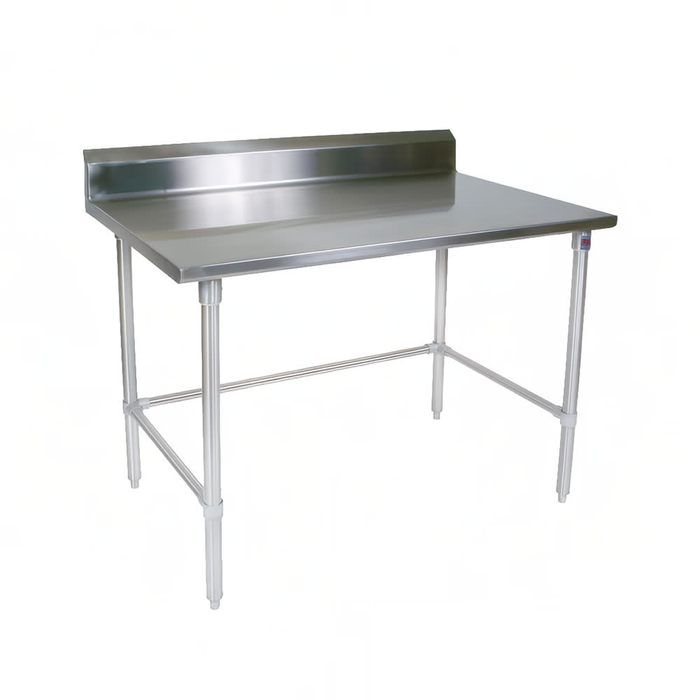 John Boos ST4R5-30108SBK 108" 14 ga Work Table w/ 300 Series Stainless Top, 5" Backsplash