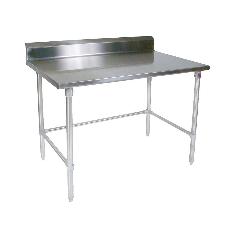 John Boos ST4R5-3048SBK 48" 14 ga Work Table w/ 300 Series Stainless Top, 5" Backsplash