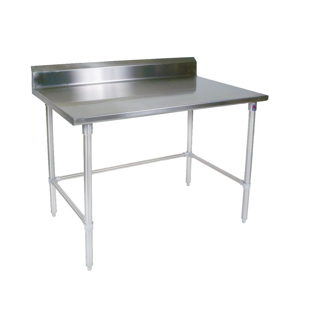 John Boos ST4R5-3072SBK 72" 14 ga Work Table w/ 300 Series Stainless Top, 5" Backsplash