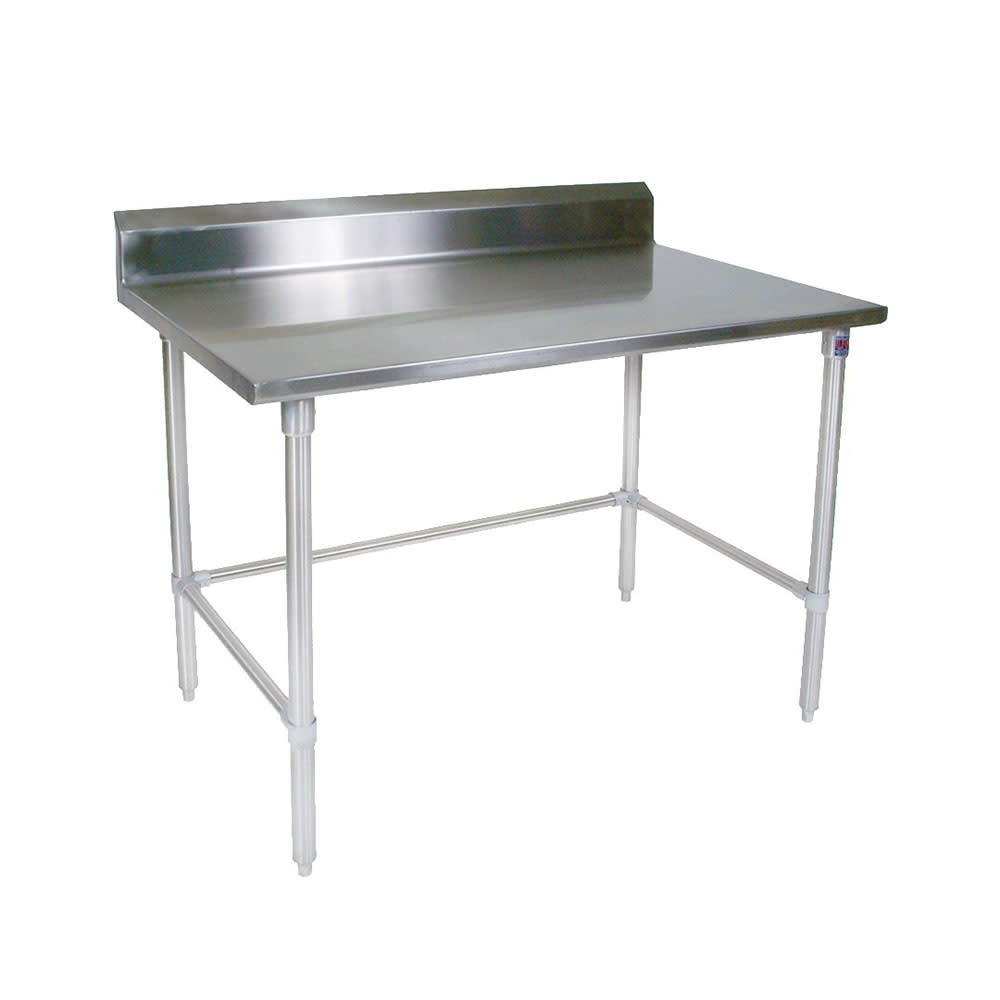 John Boos ST4R5-3084SBK 84" 14 ga Work Table w/ 300 Series Stainless Top, 5" Backsplash