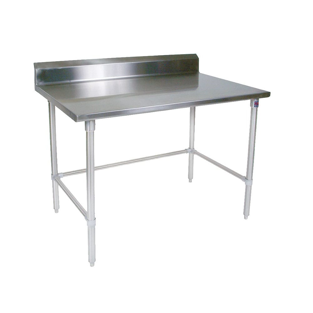 John Boos ST4R5-3660SBK 60" 14 ga Work Table w/ 300 Series Stainless Top, 5" Backsplash