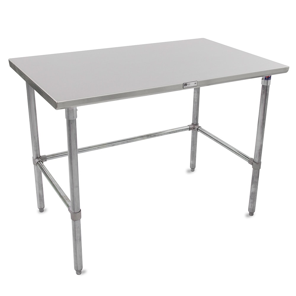 John Boos ST6-24108GBK-X 108" 16 ga Work Table w/ 300 Series Stainless Flat Top