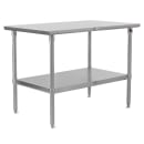 John Boos ST6-3648SSK-X 48" 16 ga Work Table w/ Undershelf & 300 Series Stainless Flat Top thumbnail 2