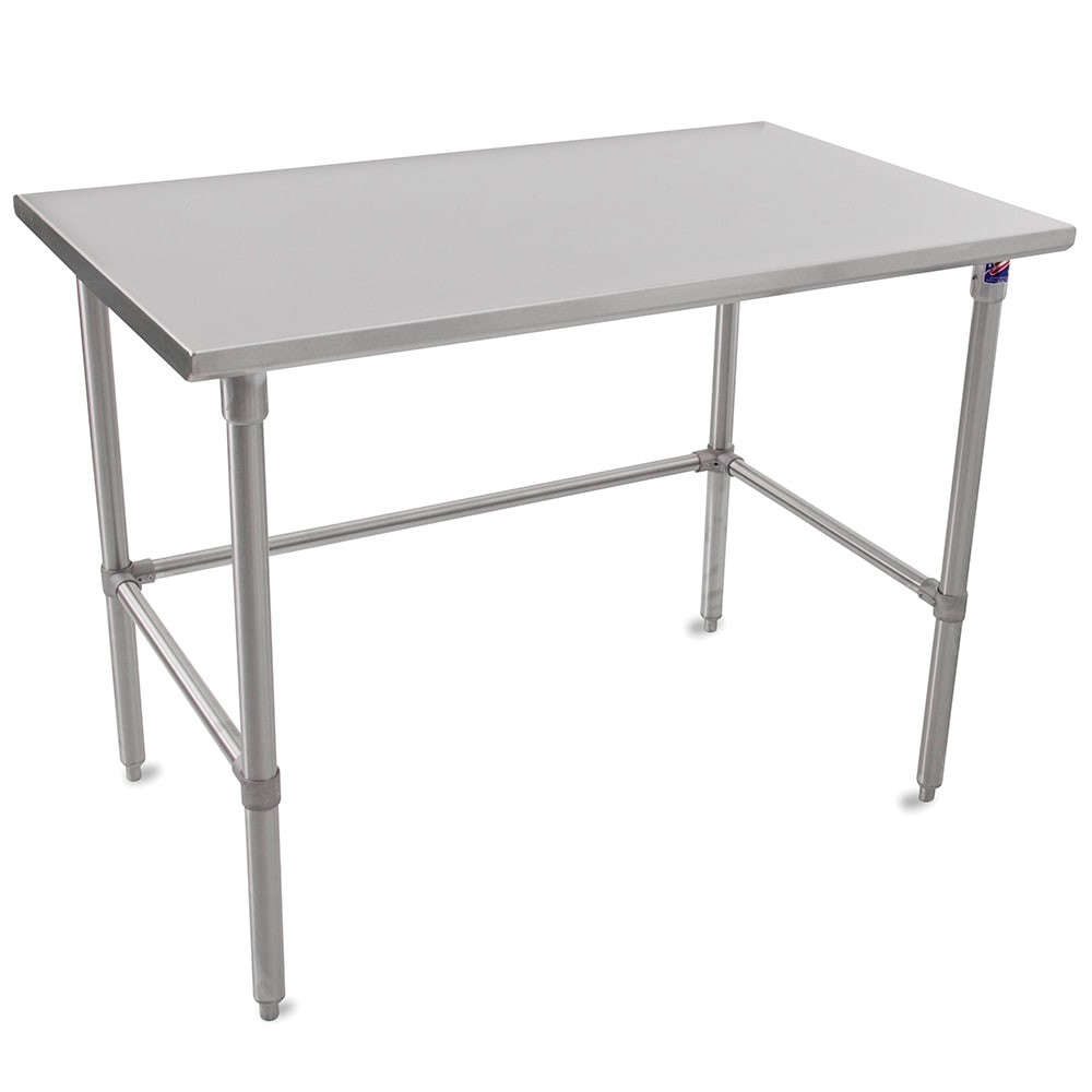 John Boos ST6-3672SBK-X 72" 16 ga Work Table w/ 300 Series Stainless Flat Top