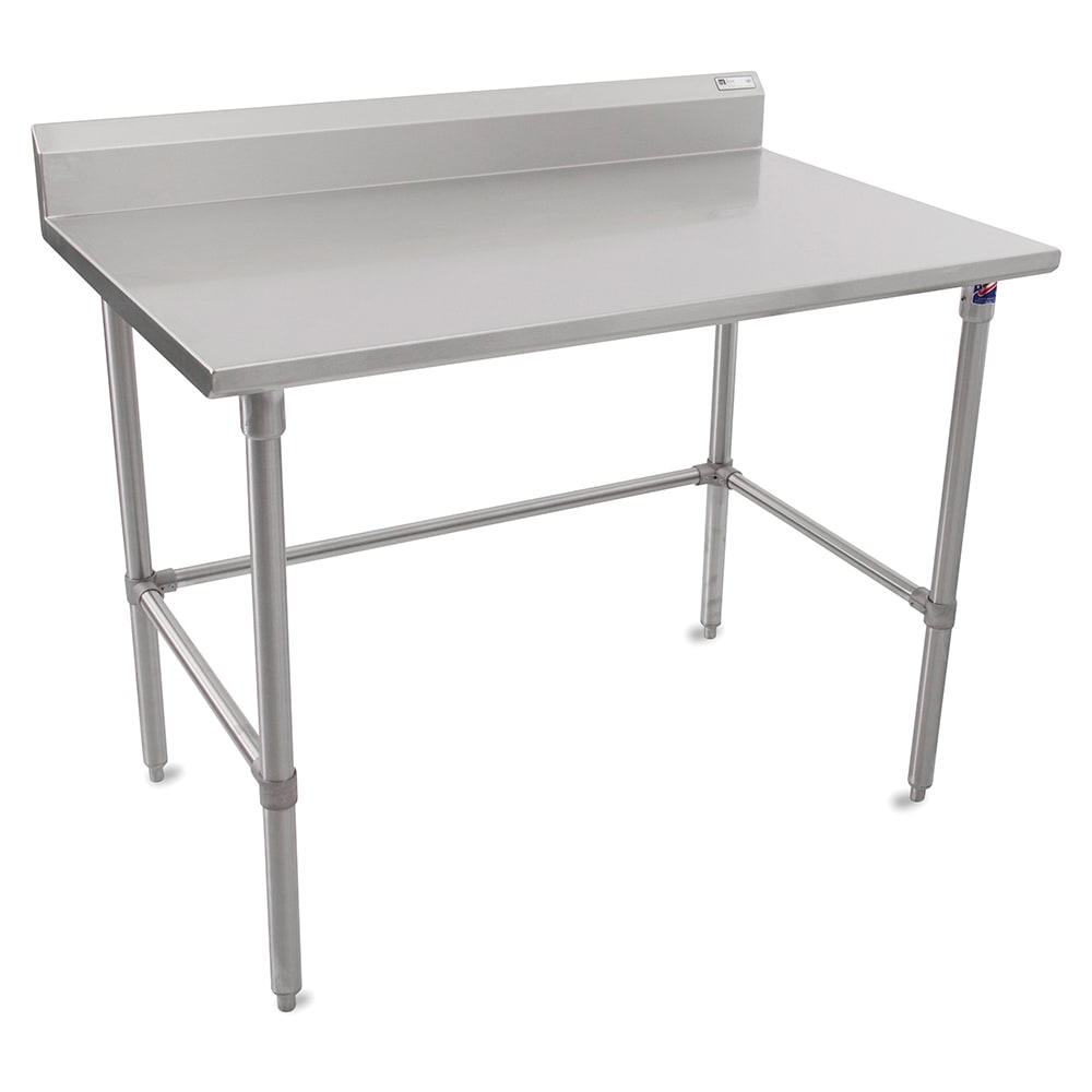 John Boos ST6R5-3060SBK-X 60" 16 ga Work Table w/ 300 Series Stainless Top, 5" Backsplash