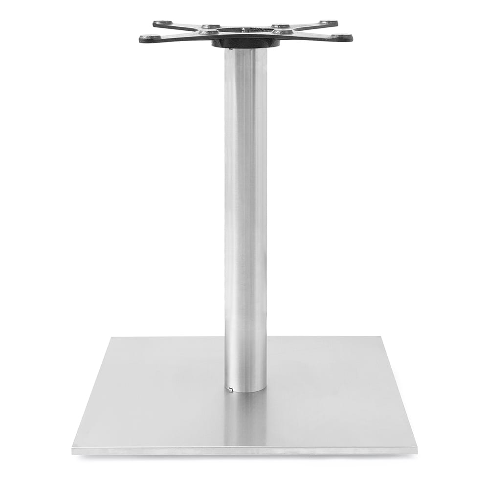 John Boos STB-2230-X Dining Height Table Base w/ 21 1/4" Square Base, Brushed Stainless Steel