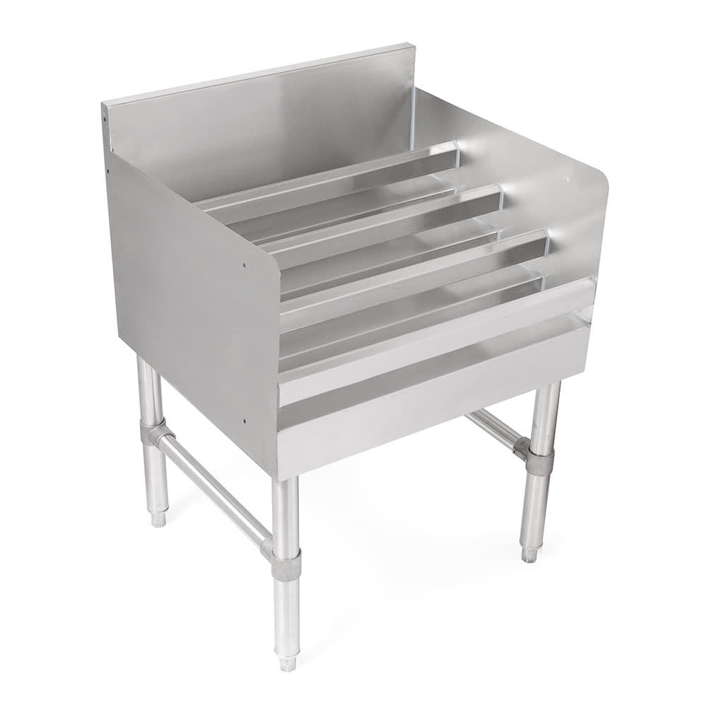 John Boos UBLD-2112-X 4 Step Underbar Liquor Display Unit - 12"W x 21"D x 32 1/2"H, Stainless