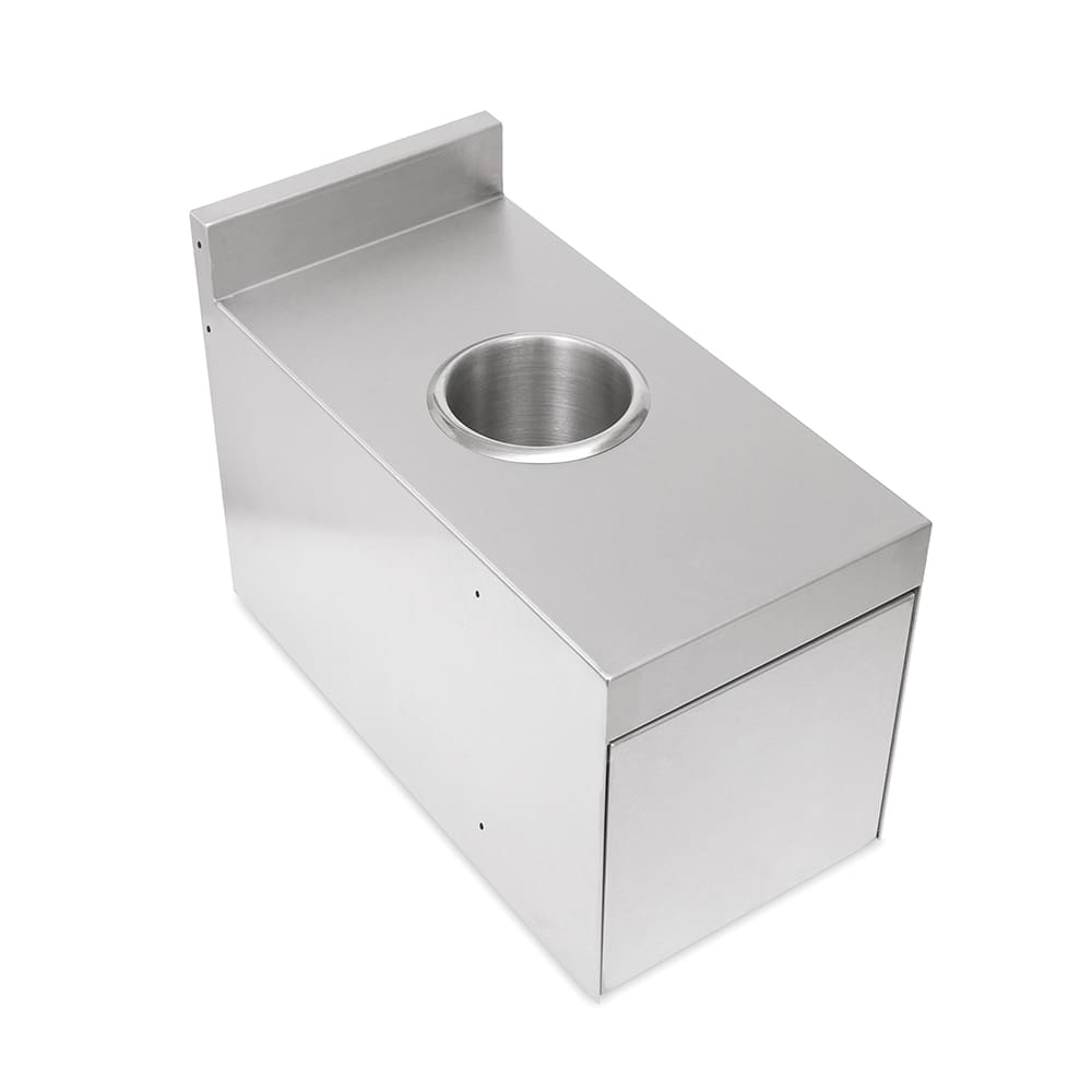 John Boos UBWC-2412-X Underbar Trash Receptacle Cover - 12"W x 24"D x 17"H, Stainless Steel