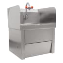 John Boos PBHS-W-1410-KV1APS-EW-SS-X Wall Mount Touchless Hand Sink w/ Eye Wash - 14"L x 10"W x 5"D Bowl, Knee Valve thumbnail 2