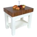 John Boos WAL-HMST36245-AL Homestead Block Table, 5" End Grain Black Walnut, Alabaster Base, 36 x 24" thumbnail 2