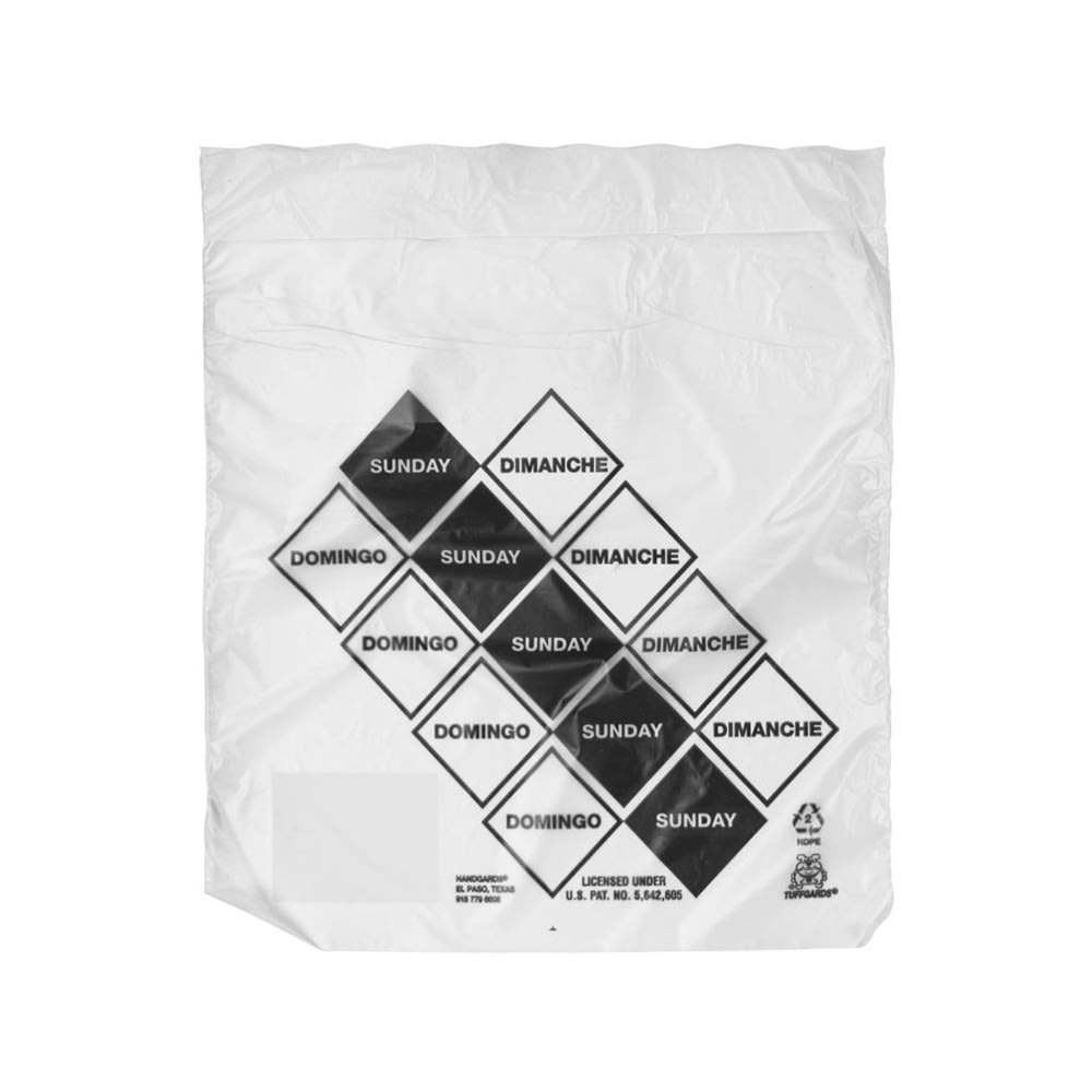 Handgards Tuffgards Printed Saddle Pack Preportion Bag - Sunday, 6 1/2" x 7", HDPE (303679810)