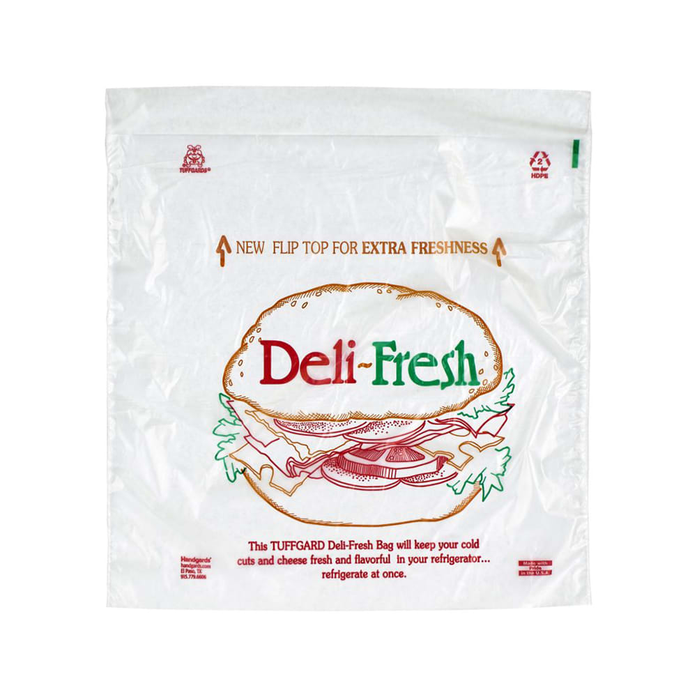 Handgards Tuffgards Printed Saddle Pack Deli Bag - 8 1/2" x 8 1/2", HDPE (303679640)