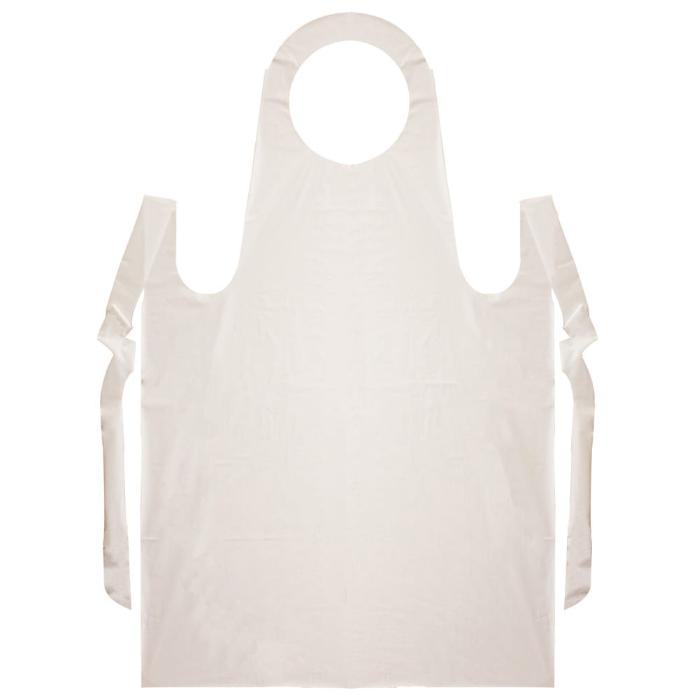 Handgards Neatgards Disposable Embossed Poly Apron - 28" x 46", White (303764022)