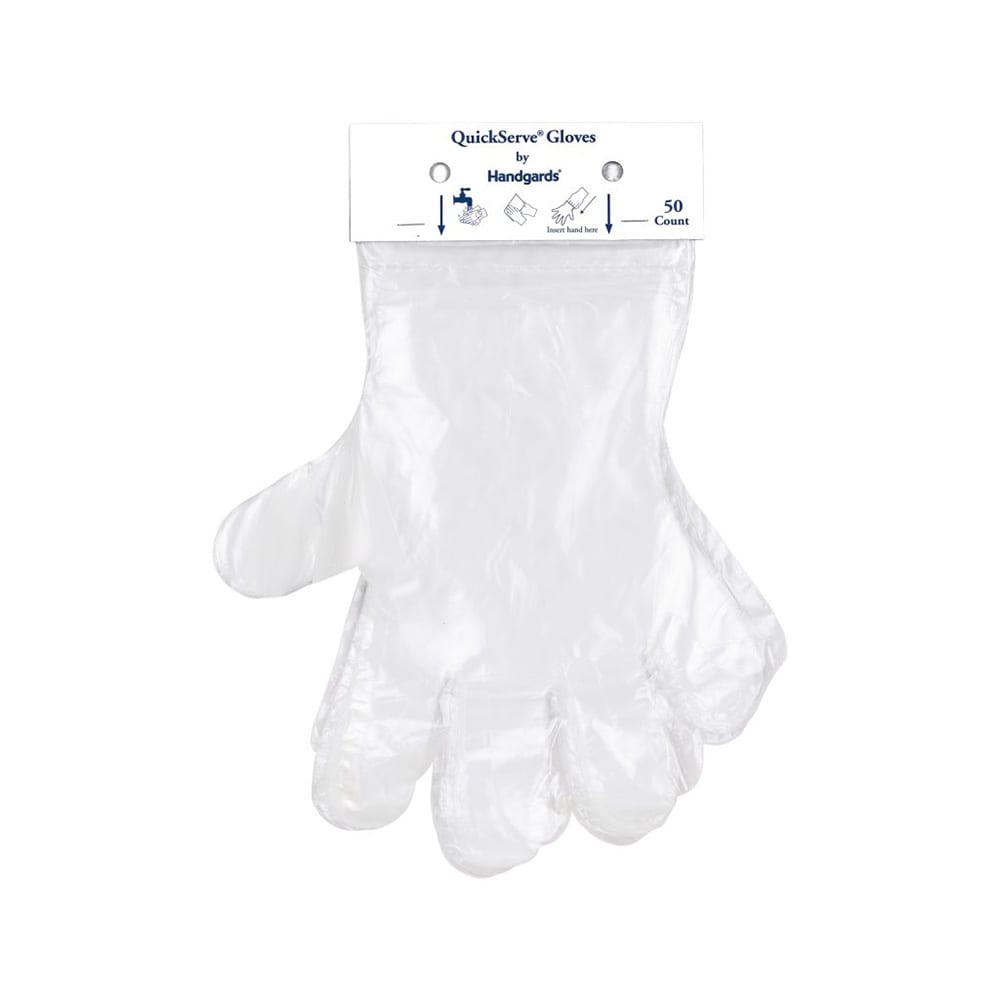 Handgards Disposable Poly Gloves - Powder Free, Clear, One Size (303362365)