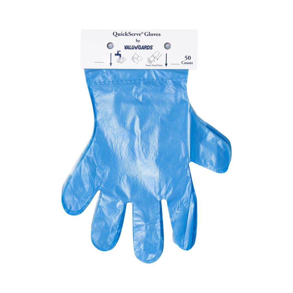 Handgards Valugard Disposable Poly Gloves - Powder Free, Blue, One Size (303362370)