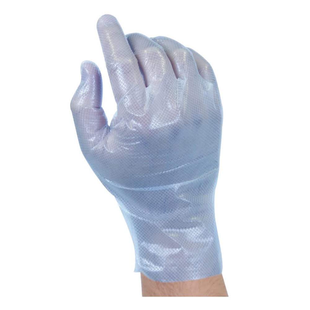 Handgards Gripgards Disposable Polyethylene Hybrid Gloves - Powder Free, Blue, Small (303363561)